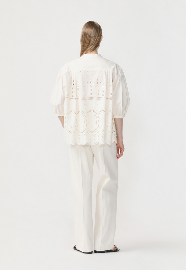 FLOWER EMBROIDERY BLOUSE 詳細画像 White 7