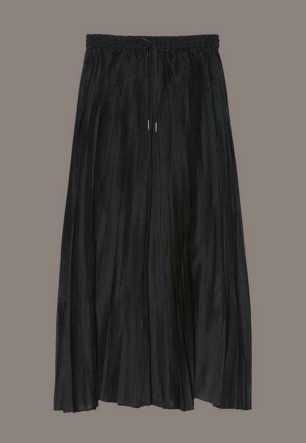 オーガンジーランダムプリーツスカート 詳細画像 Black 1