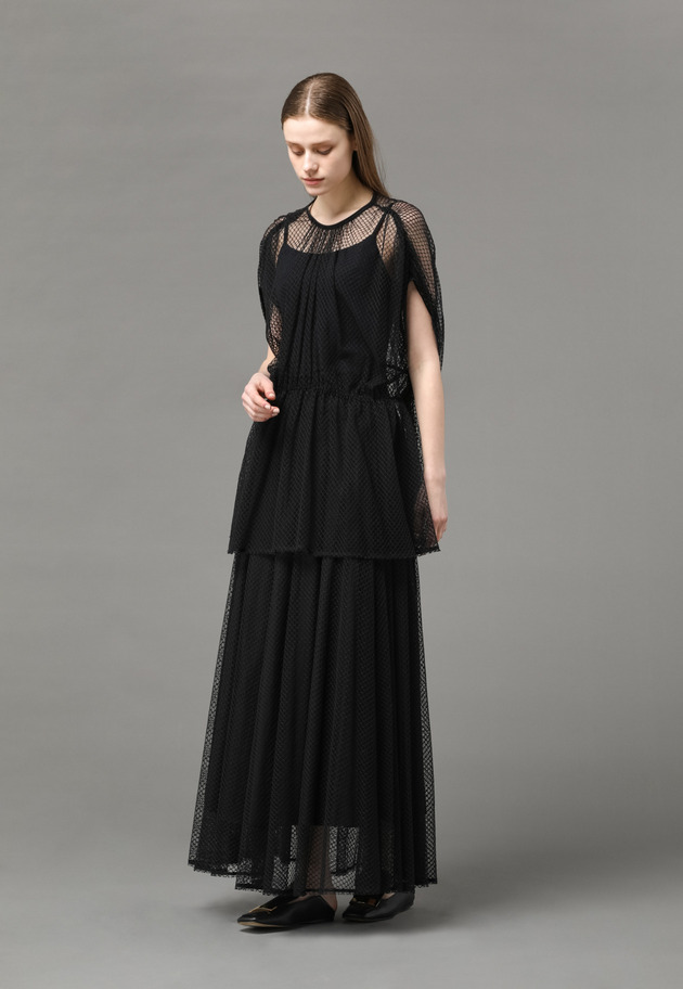 MESH CIRCULAR SKIRT 詳細画像 Black 6