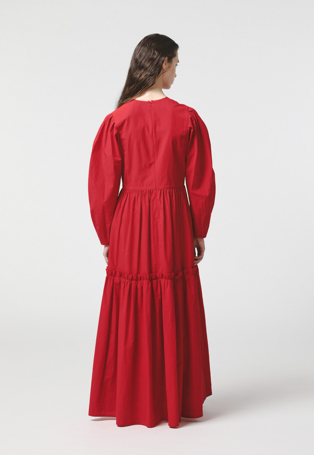 COTTON TIERED DRESS 詳細画像 Red 3
