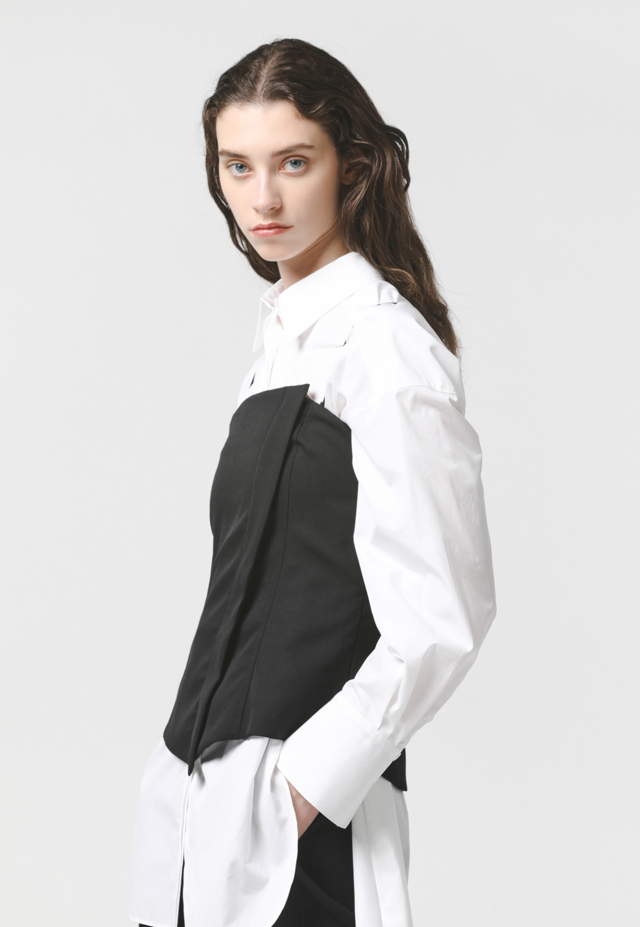 WOOL TWILL BUSTIER 詳細画像 Black 4