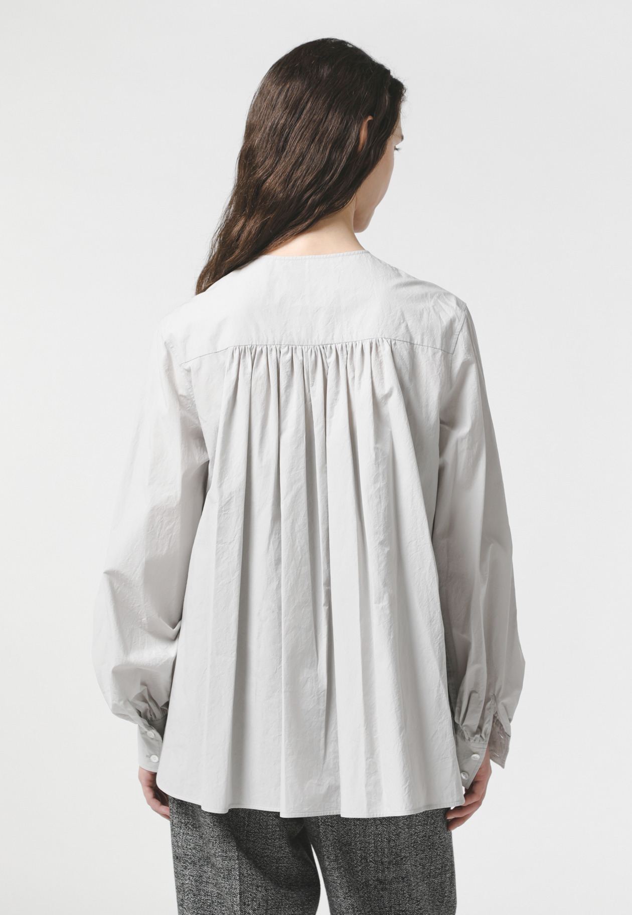 FRONT W RUFFLE SHIRT 詳細画像 Gray 4