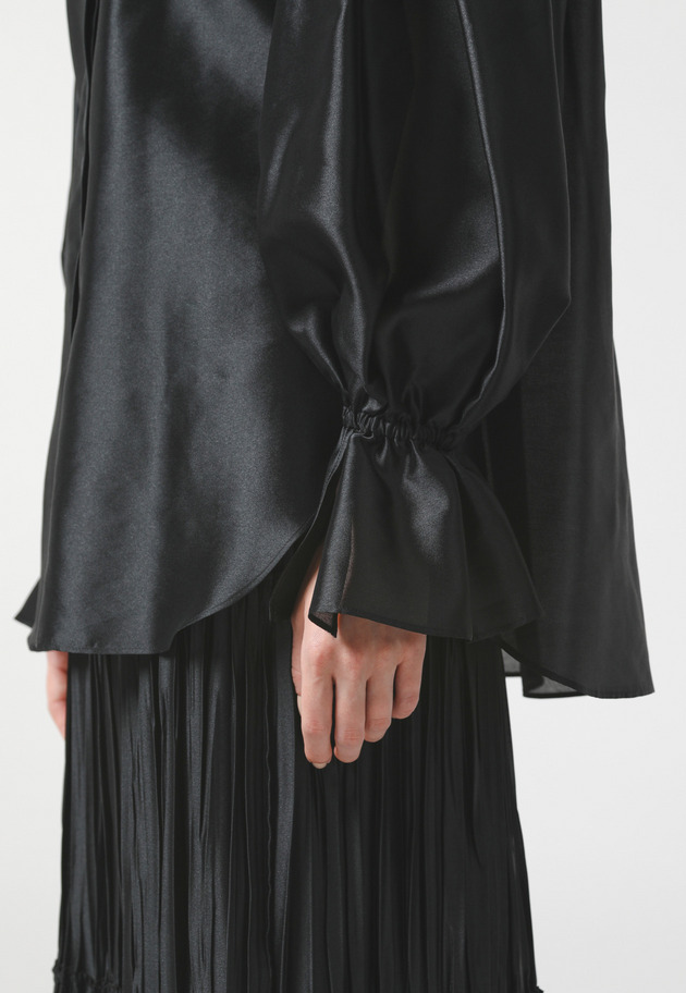 SILK POLYESTER SHIRT 詳細画像 Black 2