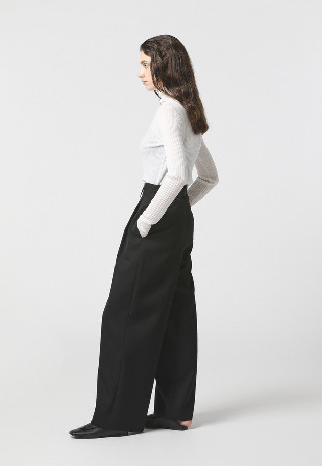 WOOL TWILL PANTS 詳細画像 Black 2