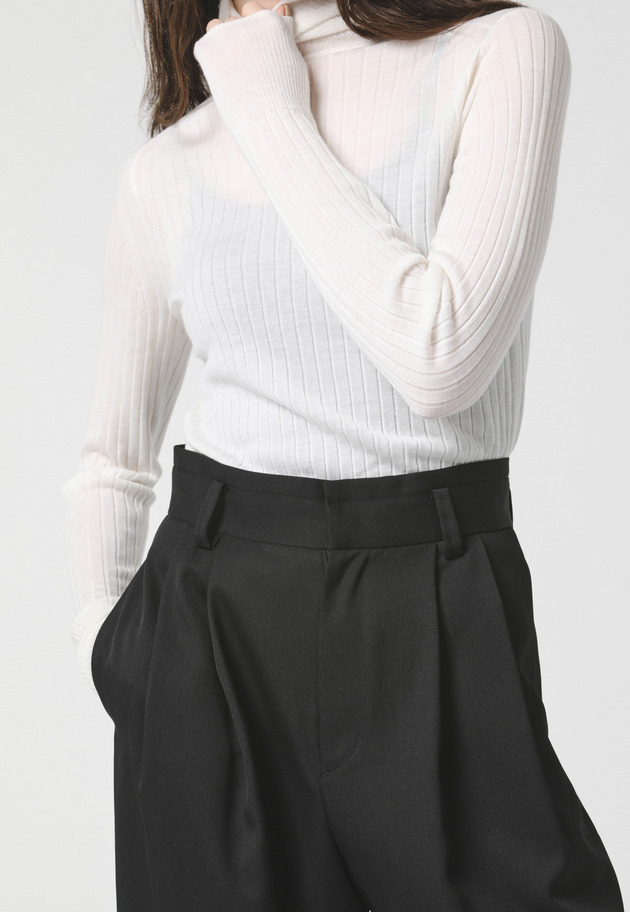 WOOL TWILL PANTS 詳細画像 Black 5