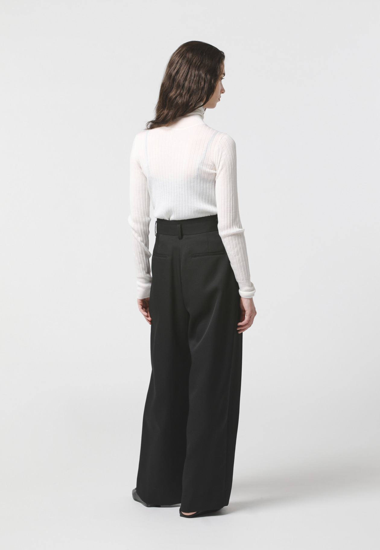 WOOL TWILL PANTS 詳細画像 Black 4