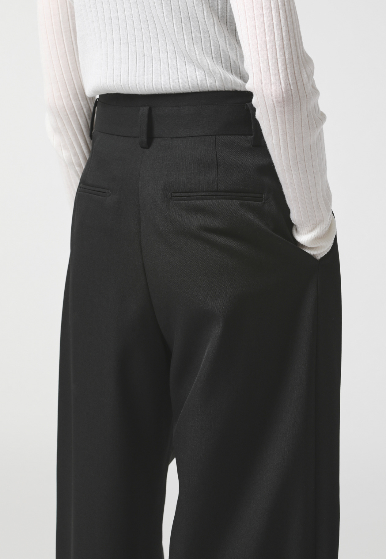 WOOL TWILL PANTS 詳細画像 Black 6
