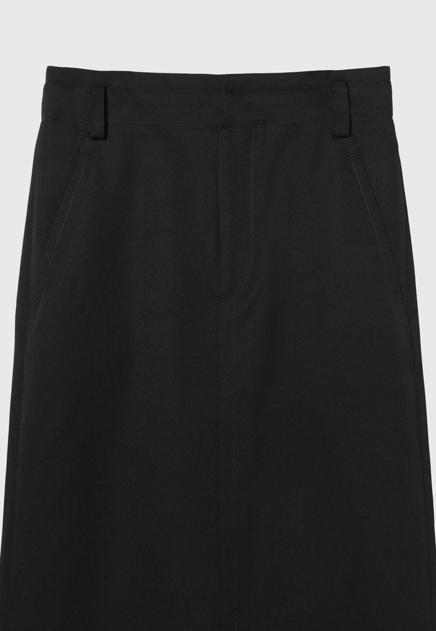 WOOL TWILL SKIRT 詳細画像 Black 9