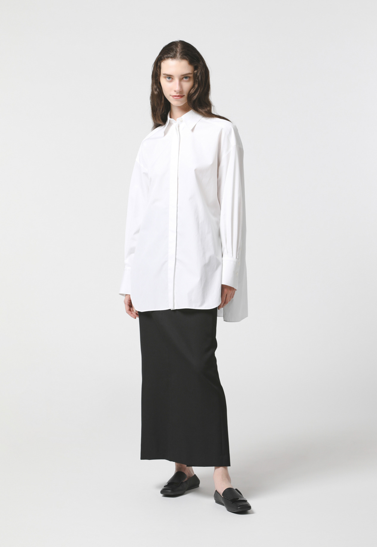 WOOL TWILL SKIRT 詳細画像 Black 6
