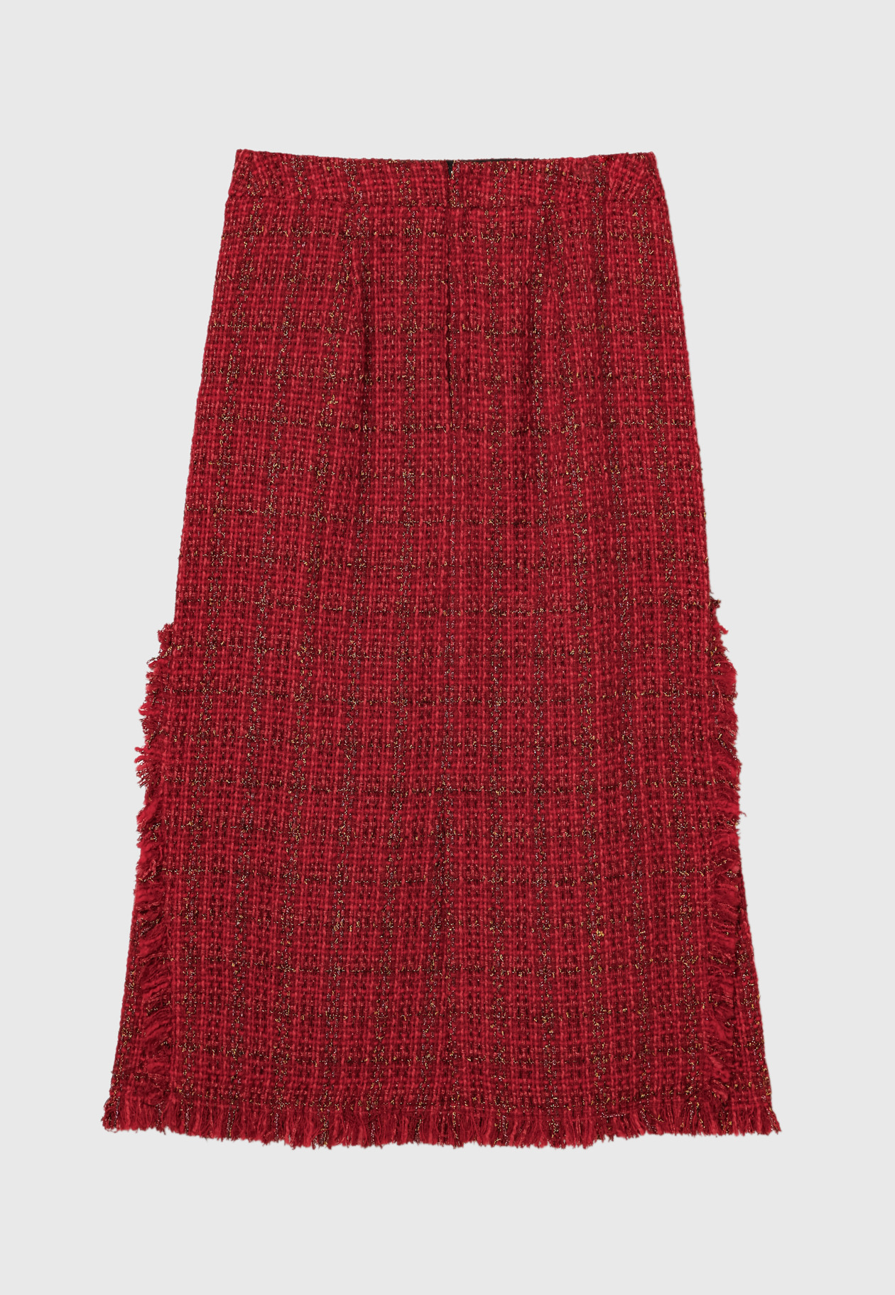 CHECK TWEED SKIRT 詳細画像 Red 6