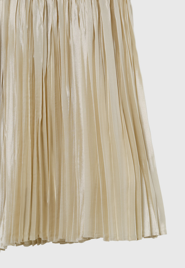SILK POLYESTER PLEATES SKIRT 詳細画像 Beige 8
