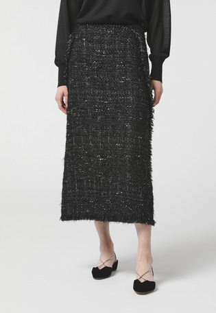 LAME TWEED SKIRT