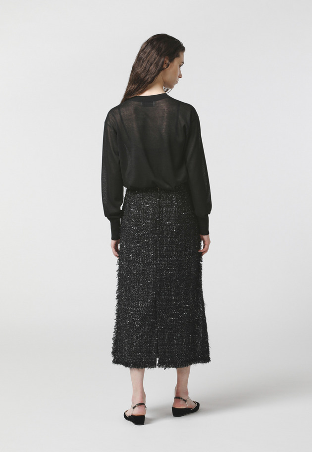 LAME TWEED SKIRT 詳細画像 Black 6