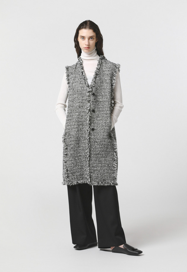 SILVER RIBBON TWEED GILET 詳細画像 Silver 3