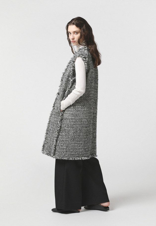 SILVER RIBBON TWEED GILET 詳細画像 Silver 4