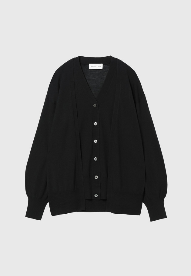FRONT LAYER CARDIGAN 詳細画像 Black 1