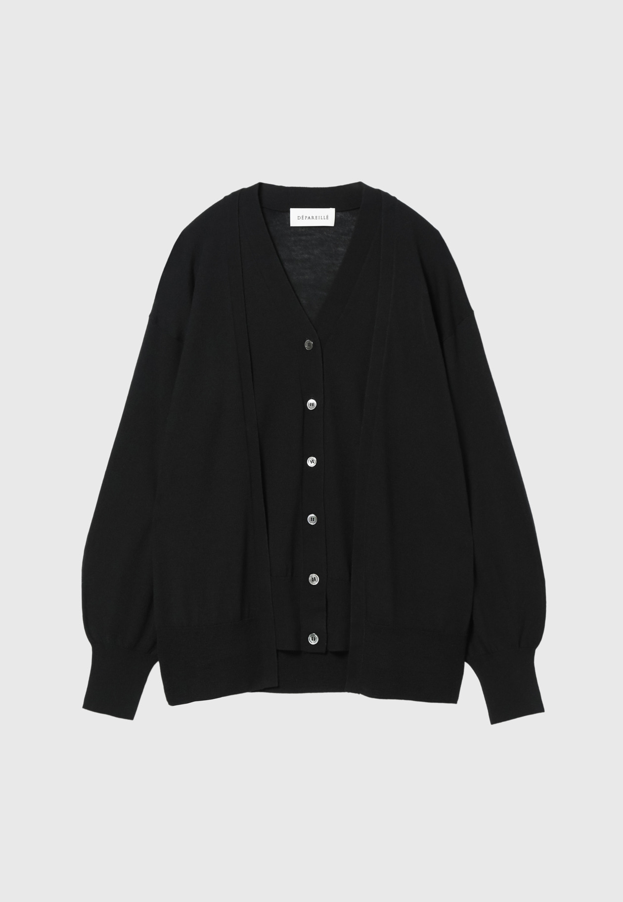 FRONT LAYER CARDIGAN 詳細画像 Black 1