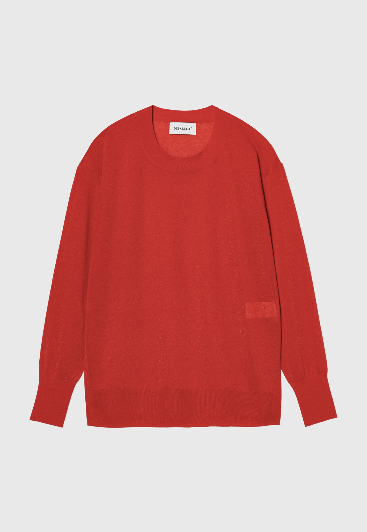 SHEER CREW NECK KNIT 詳細画像 Red 6