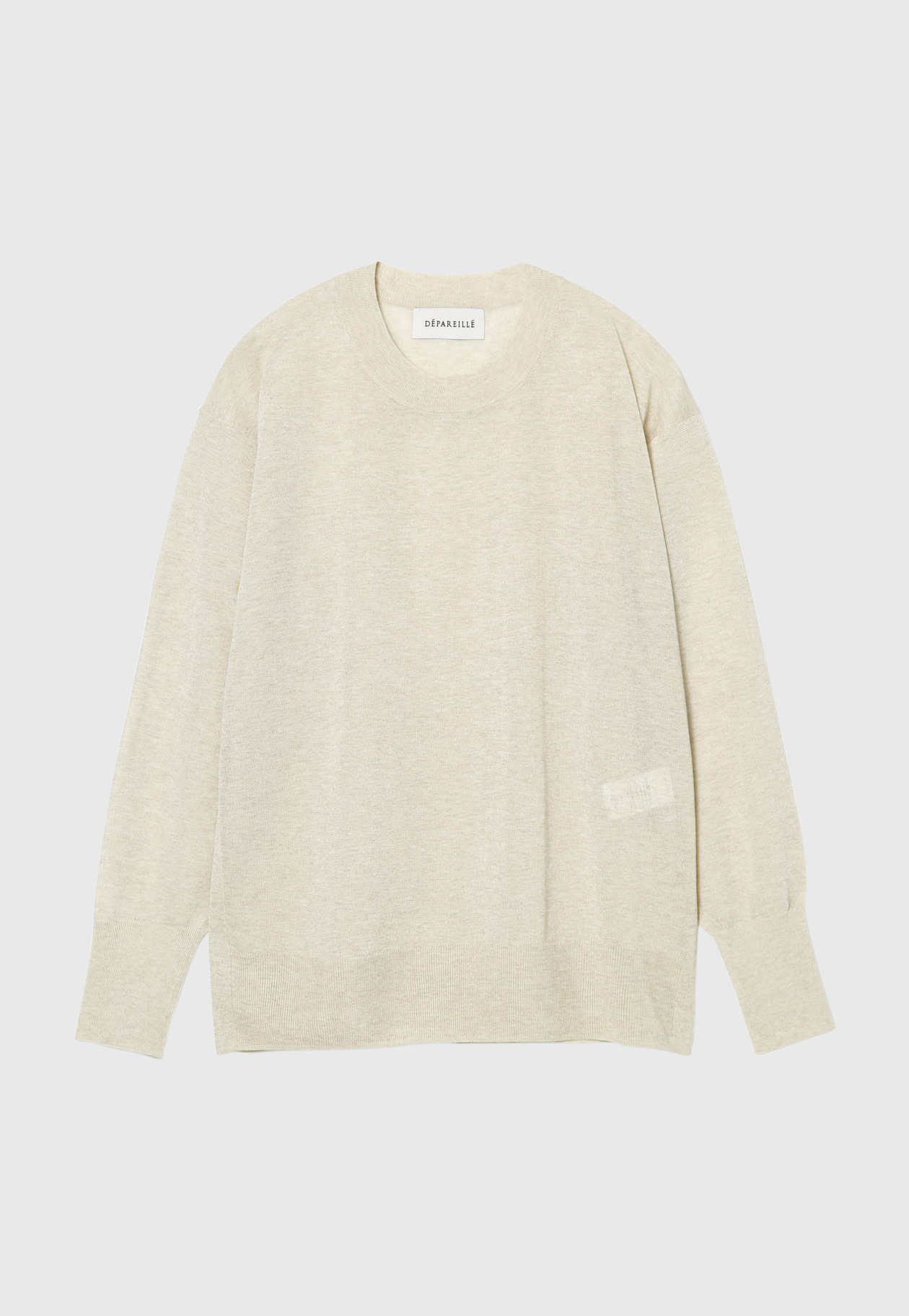 SHEER CREW NECK KNIT 詳細画像 Gold 1