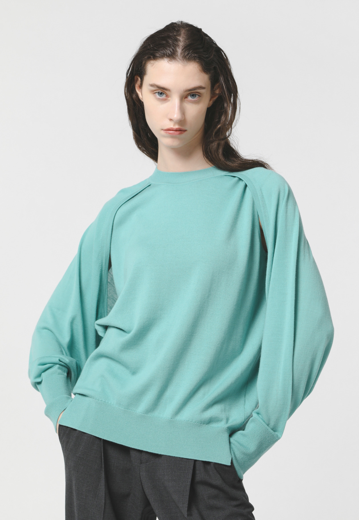 ARRANGEMENT BOLERO KNIT PULLOVER 詳細画像 Mint 2