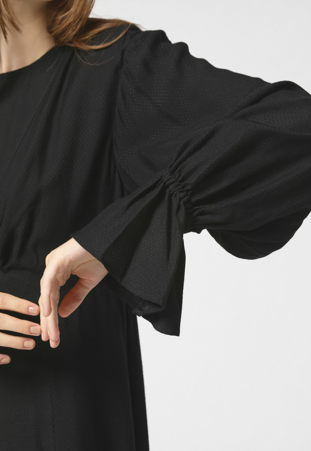 DOT JACQUARD DRESS 詳細画像 Black 5