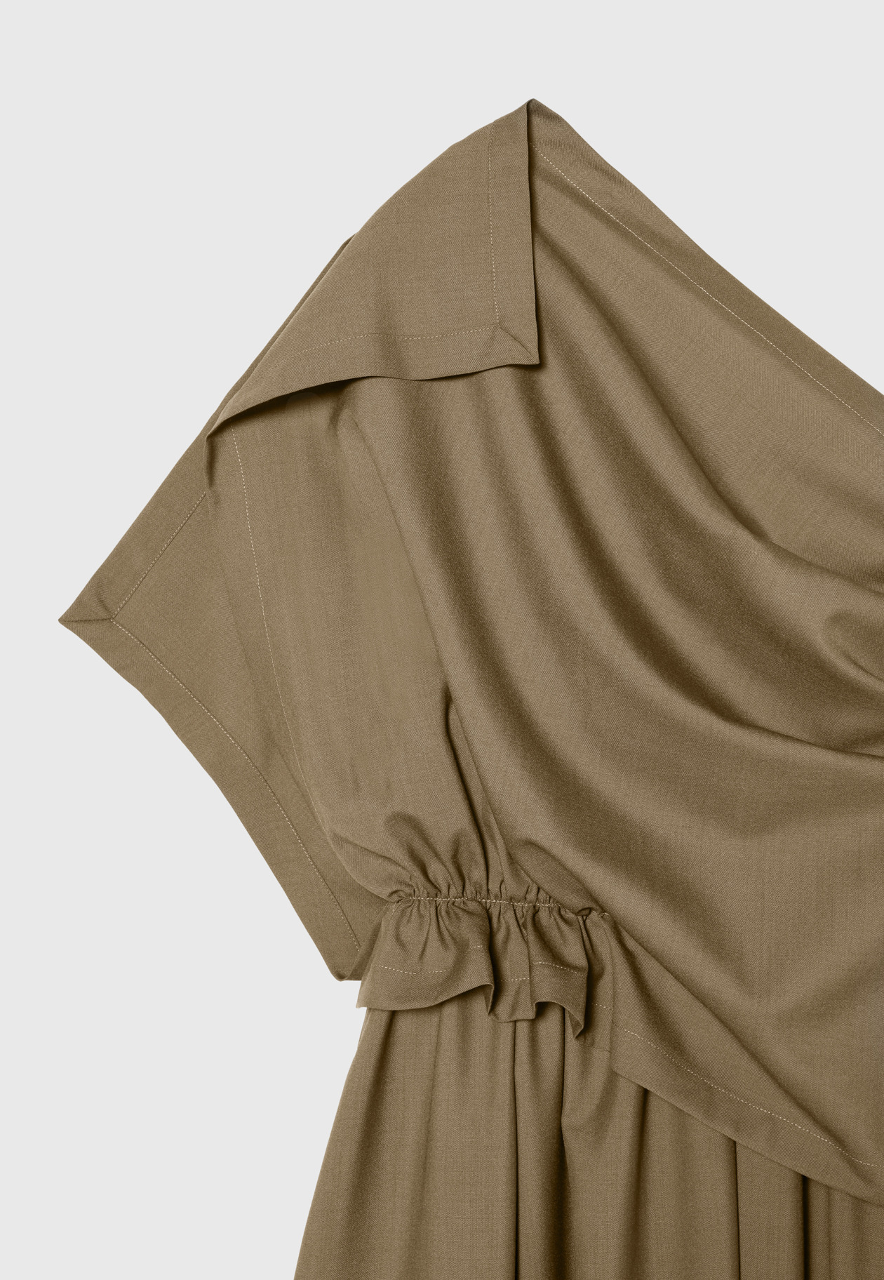 DRAPE TOP ONE SHOULDER DRESS 詳細画像 Mocha 5