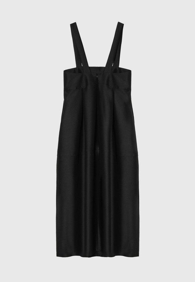 WOOL SILK POT FORM DRESS 詳細画像 Black 5