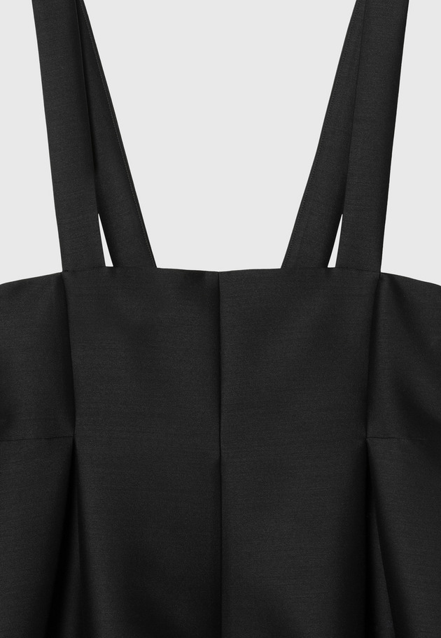 WOOL SILK POT FORM DRESS 詳細画像 Black 6