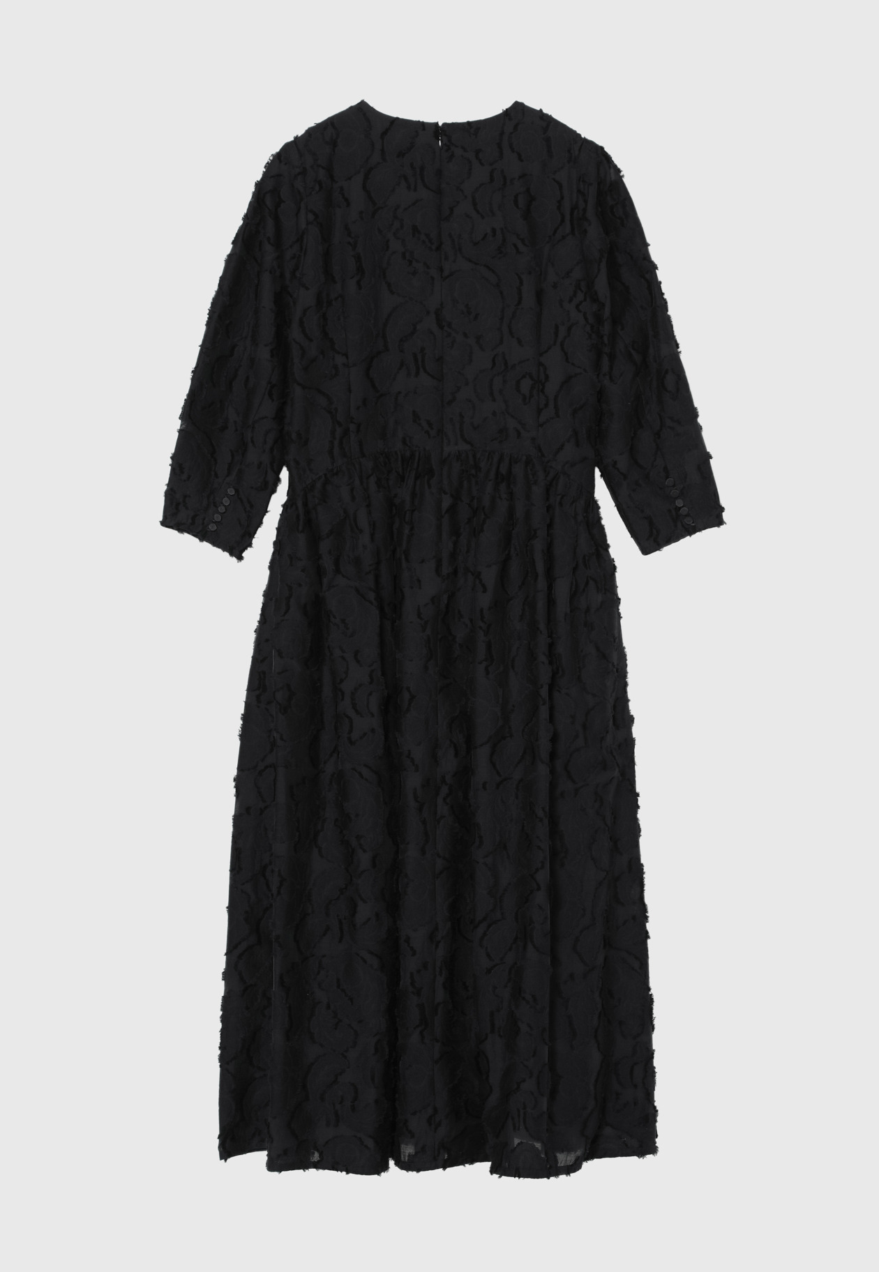 FLOWER CUT JAQUARD DRESS 詳細画像 Black 2