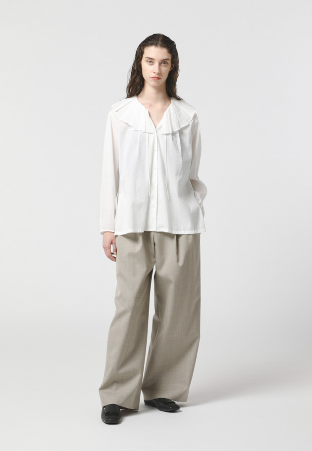 SHEER RUFFLE BLOUSE 詳細画像 OW 1
