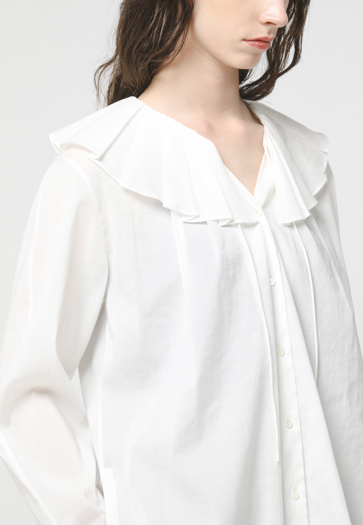 SHEER RUFFLE BLOUSE 詳細画像 OW 5