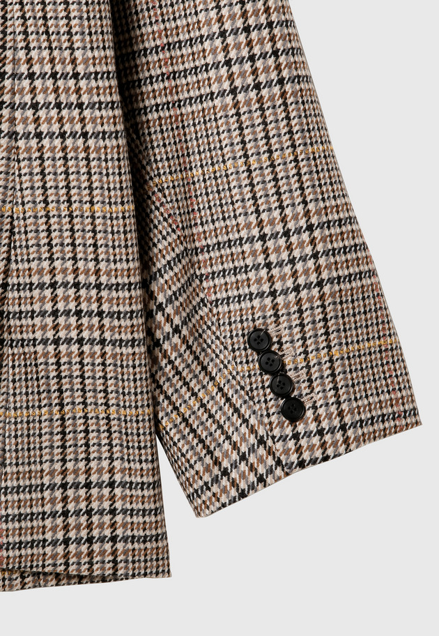 WOOL CHECK LONG JACKET 詳細画像 Beige 10