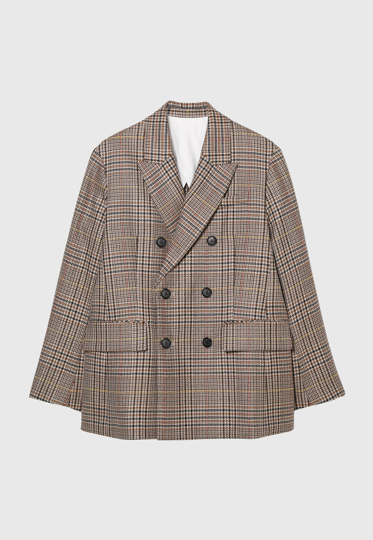 WOOL CHECK LONG JACKET 詳細画像 Beige 6