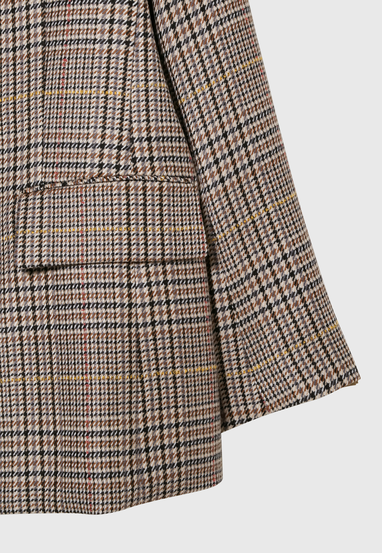 WOOL CHECK LONG JACKET 詳細画像 Beige 9