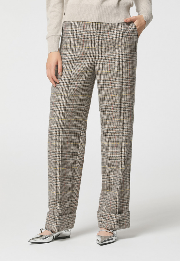 WOOL CHECK MACKIN PANTS 詳細画像 Beige 1