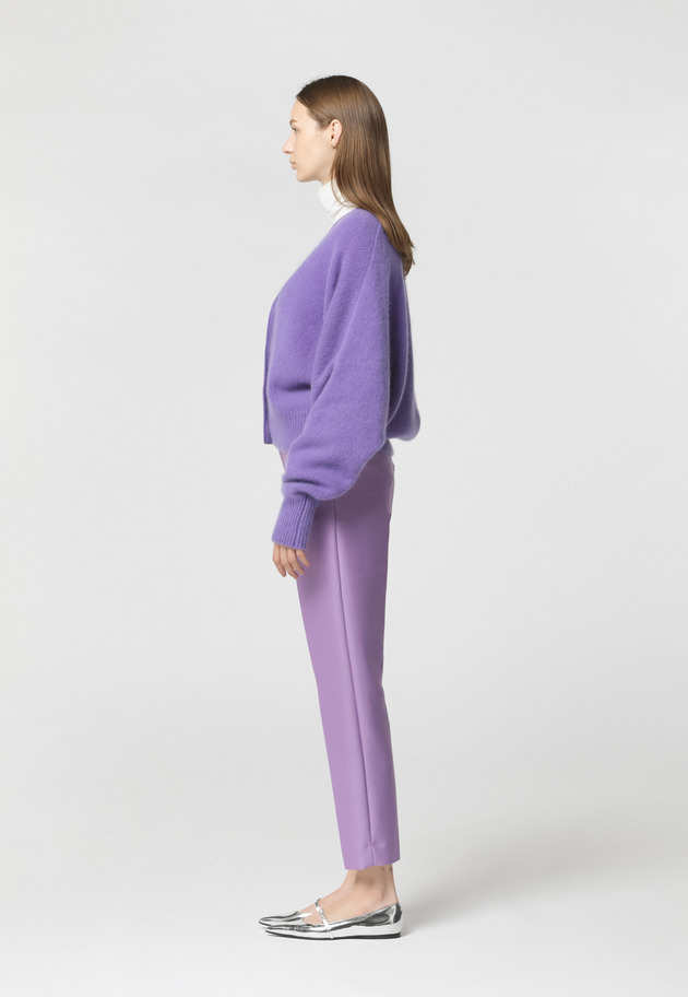 SILK WOOL TWILL PANTS 詳細画像 Purple 2