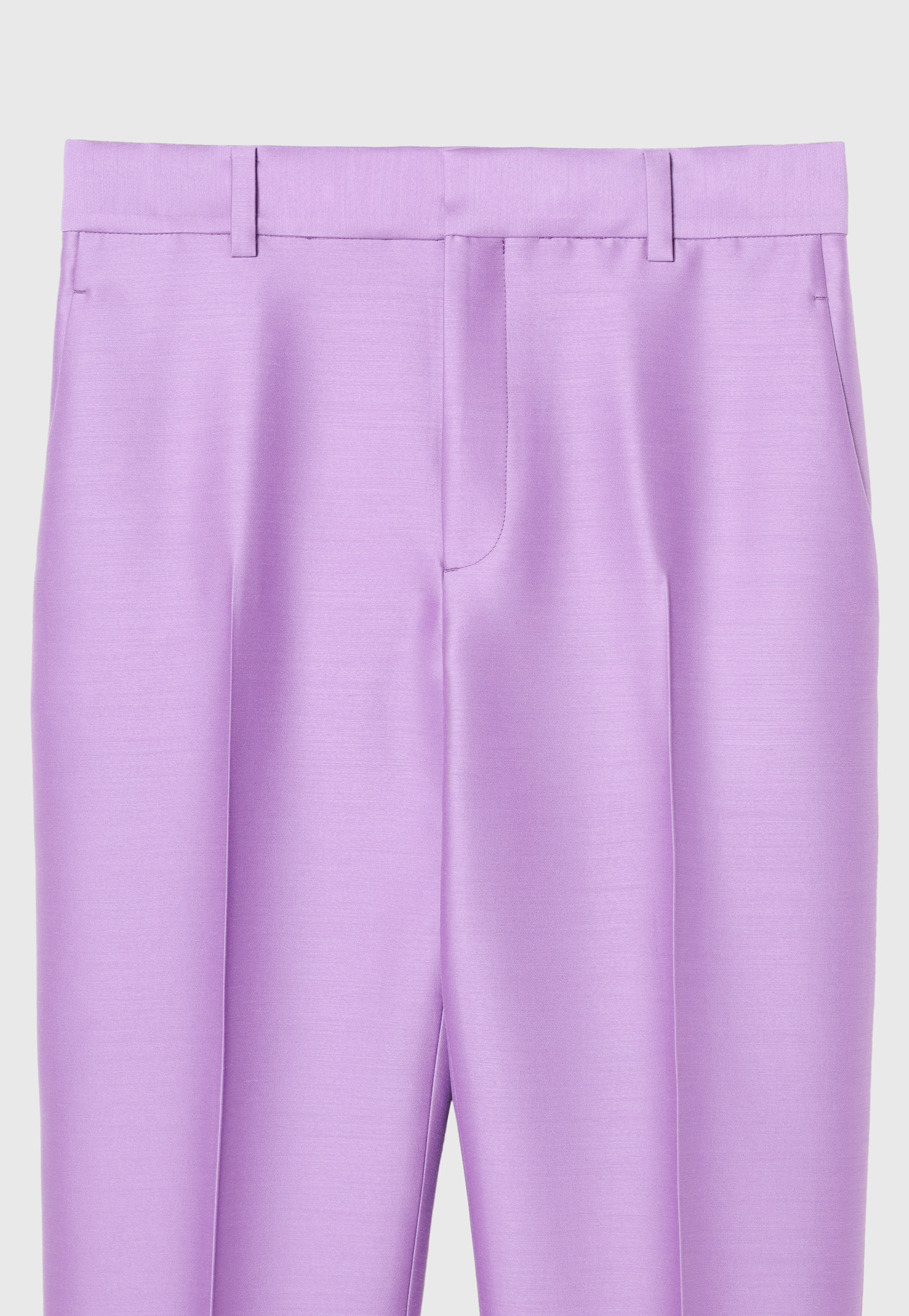 SILK WOOL TWILL PANTS 詳細画像 Purple 6