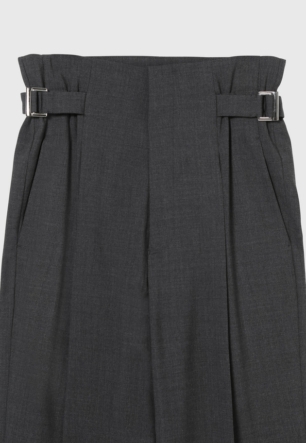 WOOL 2WAY STRETCH  BELTED PANTS 詳細画像 Chcl 8