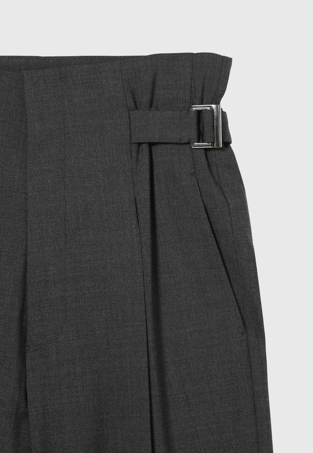 WOOL 2WAY STRETCH  BELTED PANTS 詳細画像 Chcl 9