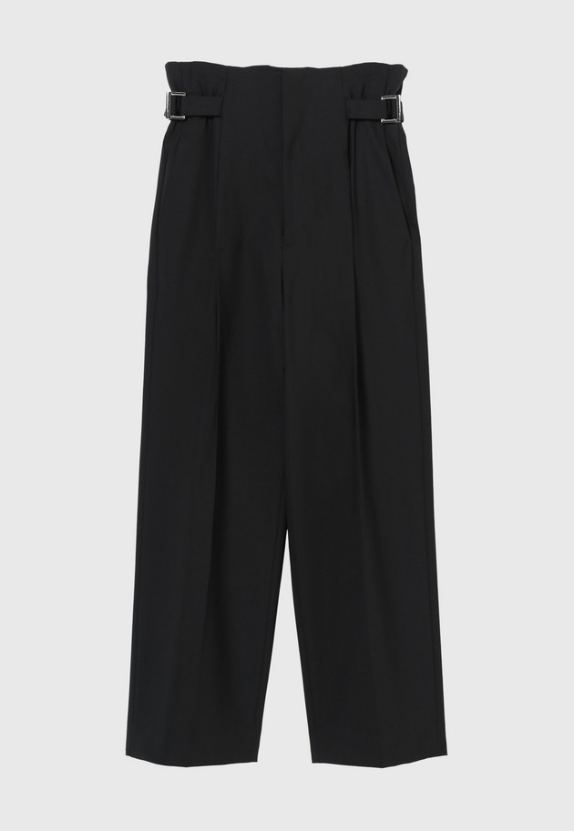 WOOL 2WAY STRETCH  BELTED PANTS 詳細画像 Black 1