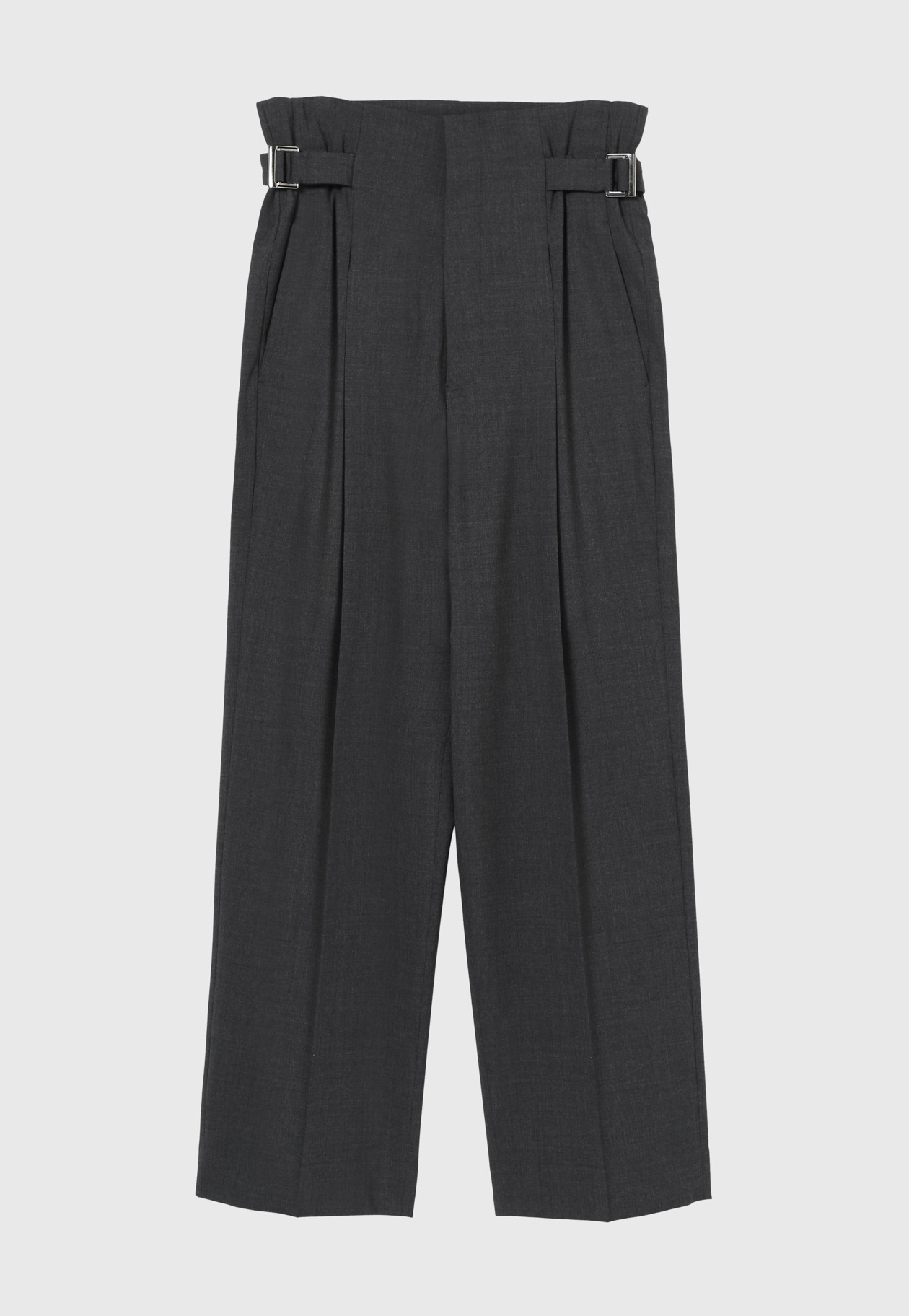 WOOL 2WAY STRETCH  BELTED PANTS 詳細画像 Chcl 6