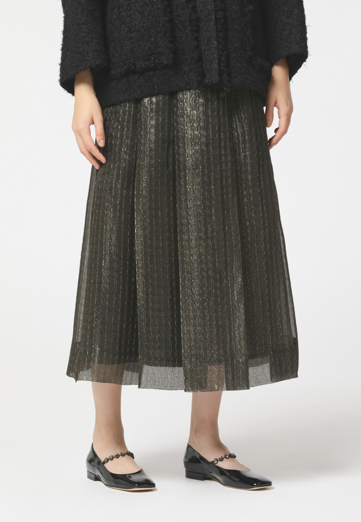 SHEER TUCK SKIRT 詳細画像 Gold 4