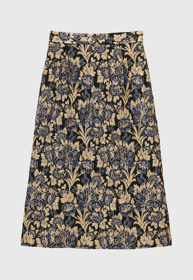FLOWER JACQUARD SKIRT 詳細画像 Gold 1