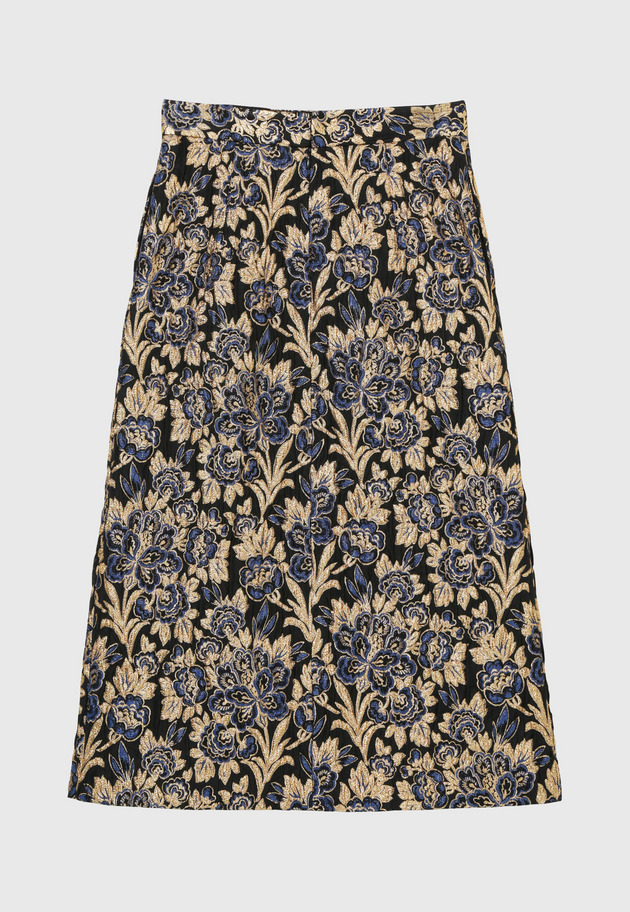 FLOWER JACQUARD SKIRT 詳細画像 Gold 2