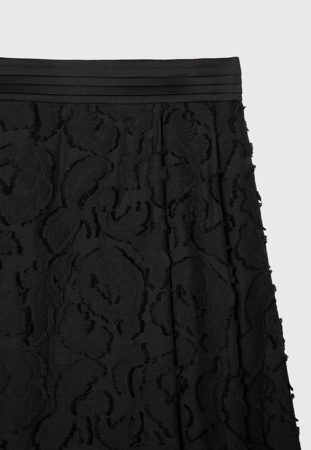 FLOWER CUT JAQUARD SKIRT 詳細画像 Black 7