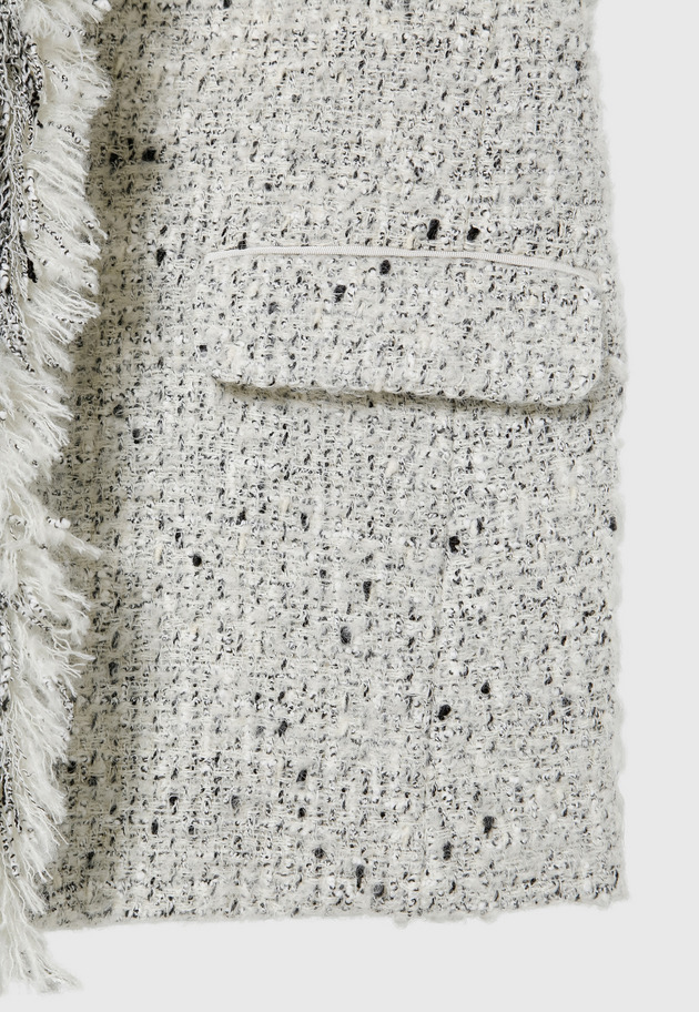 TWEED FRINGE GILET 詳細画像 Gray 10