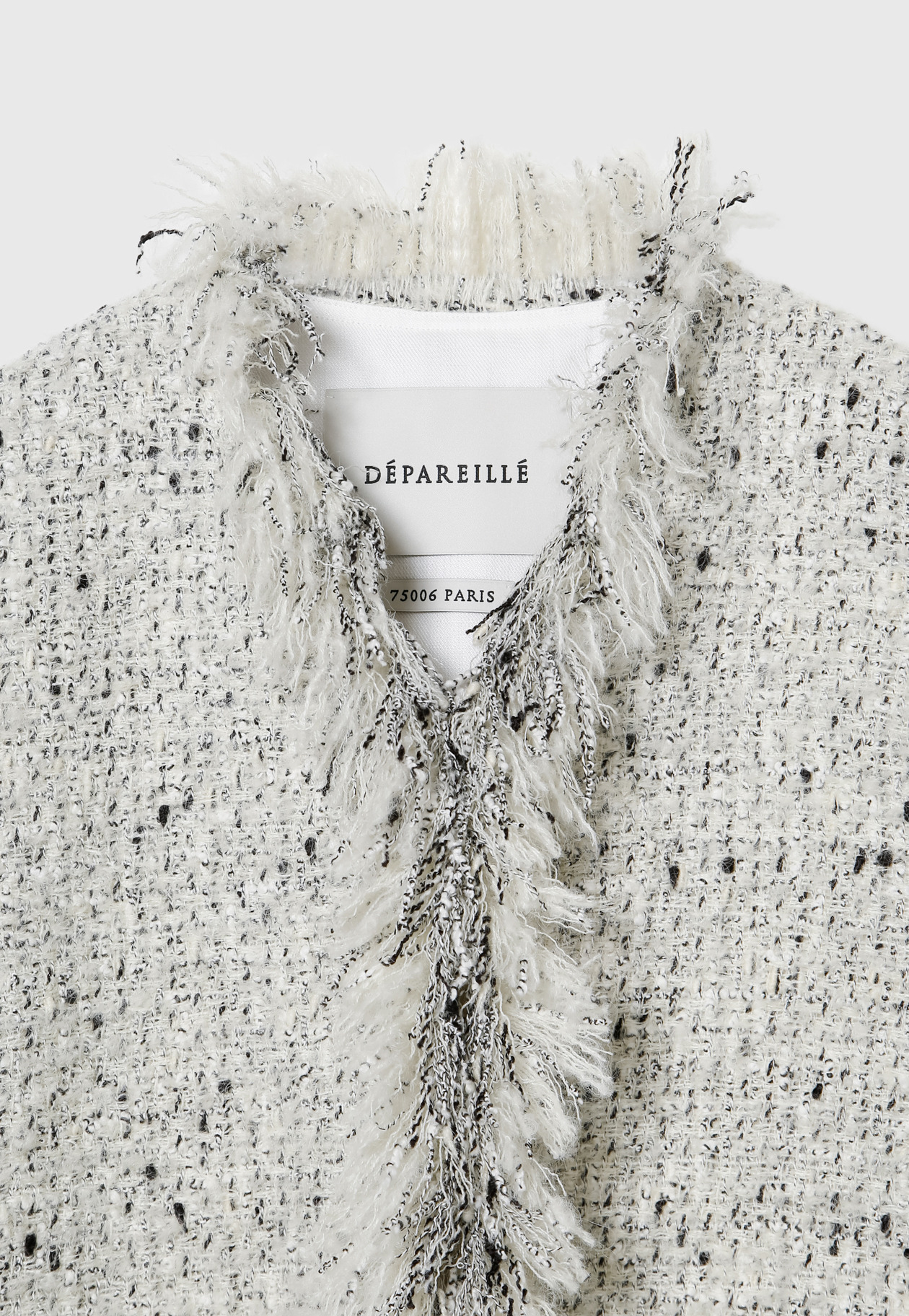TWEED FRINGE GILET 詳細画像 Gray 8