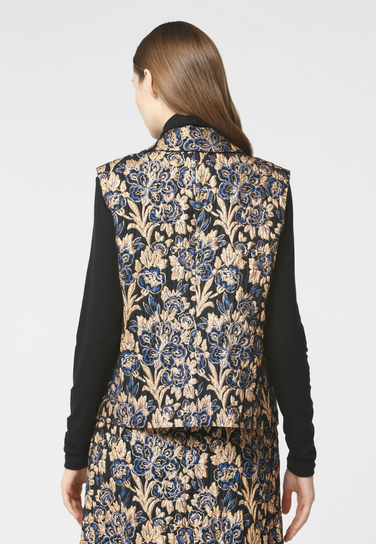 FLOWER JACQUARD GILET 詳細画像 Gold 4