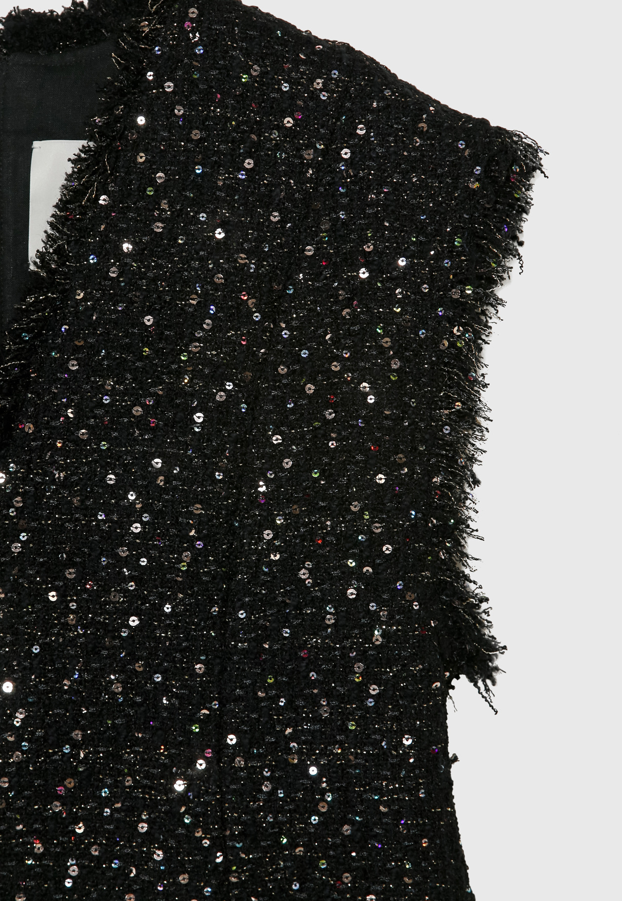 SPANGLE TWEED GILET 詳細画像 Black 10