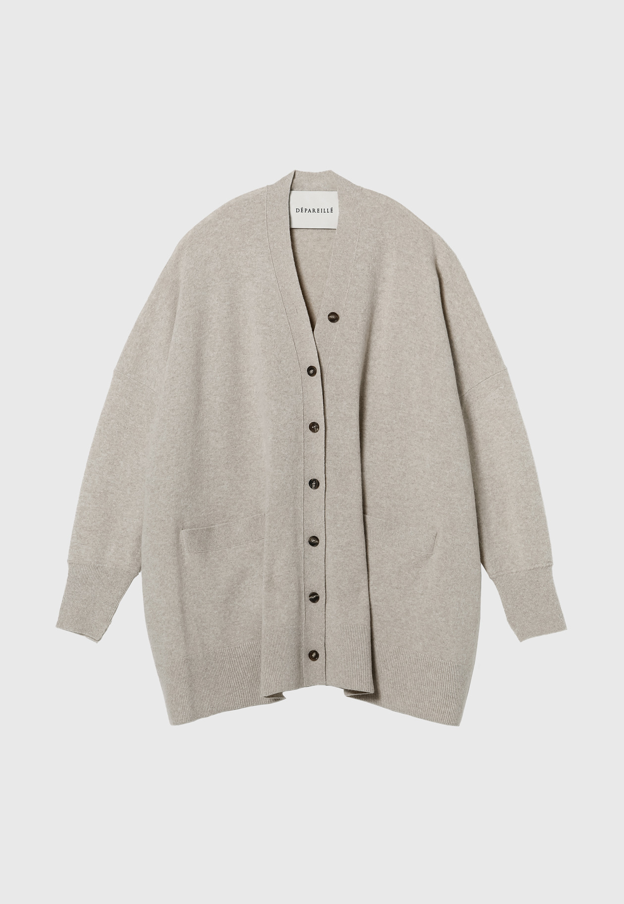 HIGH GAUGE V NECK CARDIGAN 詳細画像 Beige 5